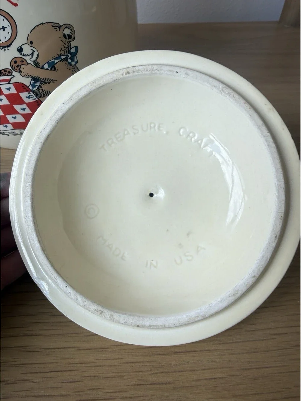 Rare Vintage 1984 Treasure Craft Pottery Cookie Time Large Cookie Jar 10